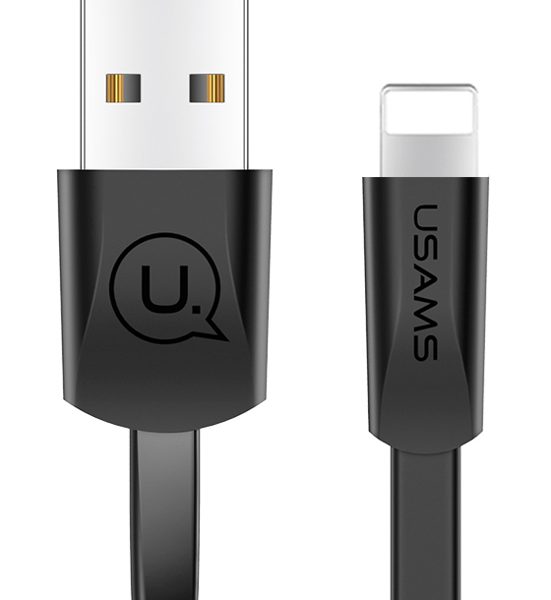 USAMS καλώδιο USB σε Lightning US-SJ199, 2A, 1.2m, μαύρο