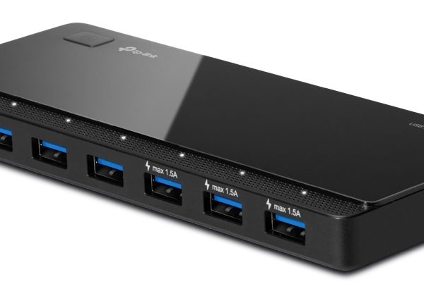 TP-LINK USB hub UH700, 7x θυρών, 5Gbps, 5V/1.5A, USB σύνδεση, μαύρο