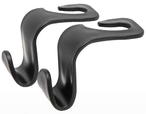 Κρεμάστρα αυτοκινήτου CAR-0007 για το προσκέφαλο, μαύρη, 2τμχ