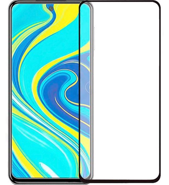 POWERTECH Tempered Glass 5D, full glue, Xiaomi Redmi Note 9 Pro, μαύρο