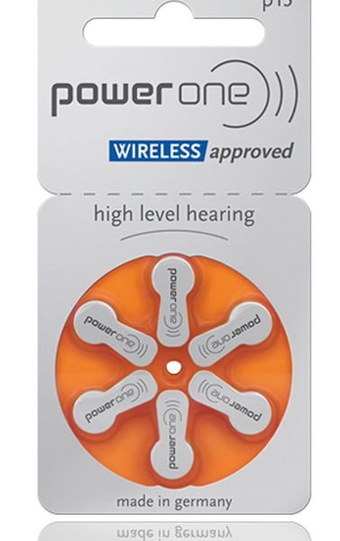 POWER ONE μπαταρίες ακουστικών βαρηκοΐας P13, mercury free, 1.45V, 6τμχ