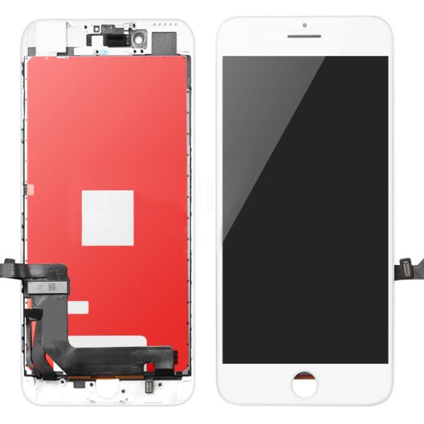 TW INCELL LCD για iPhone 8 Plus, camera-sensor ring, earmesh, λευκή