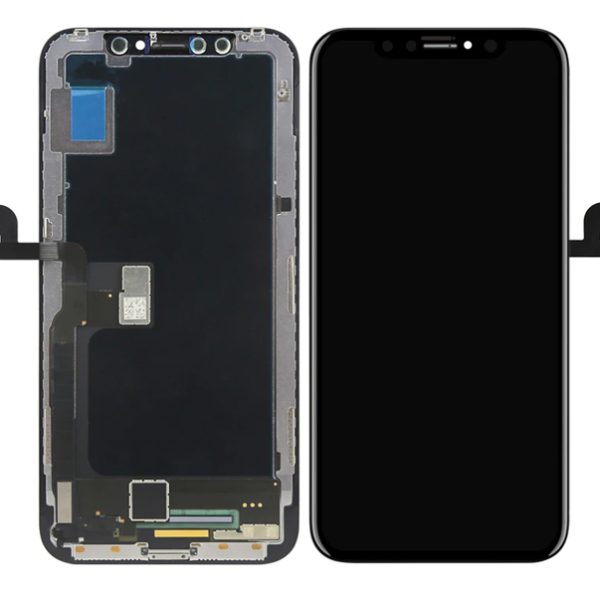 TW INCELL LCD ILCD-015 για iPhone Χ, camera-sensor ring, earmesh, μαύρη