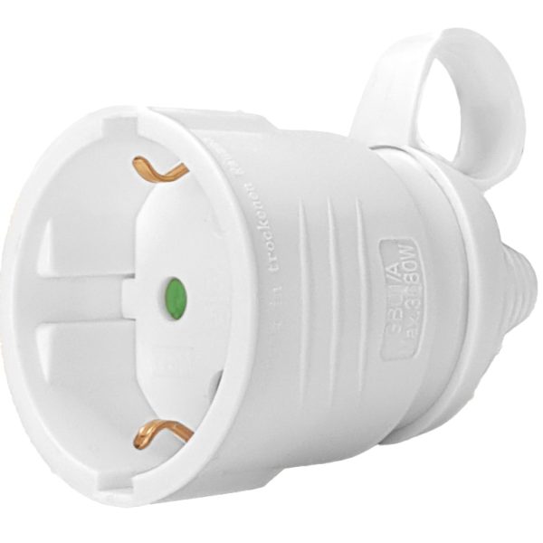 POWERTECH φις ρεύματος PT-887, 1x schuko, 16A, λευκό