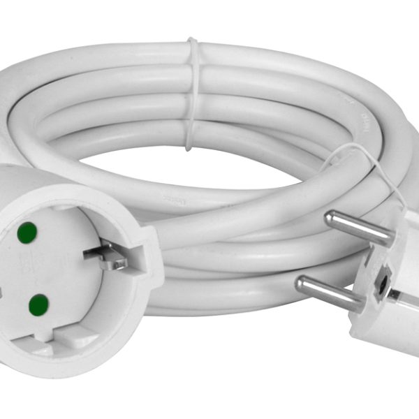 POWERTECH μπαλαντέζα ρεύματος PT-888, 1x schuko, 16A, 3m, λευκή