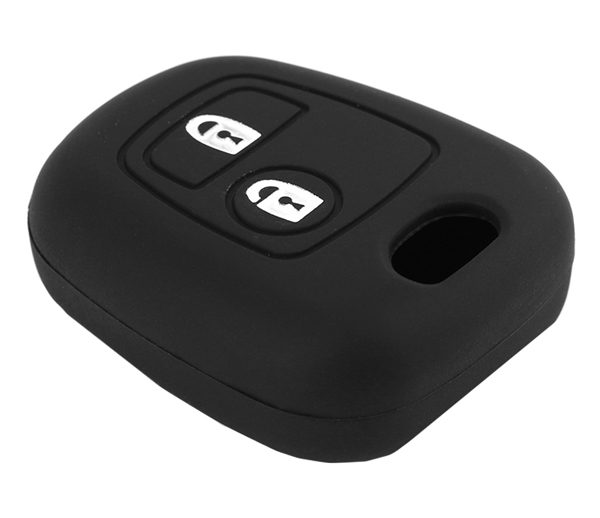 Θήκη κλειδιού για αυτοκίνητα Peugeot 1002-03, εύκαμπτη, μαύρη