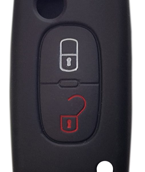 Θήκη κλειδιού για αυτοκίνητα Peugeot 2009-02, εύκαμπτη, μαύρη