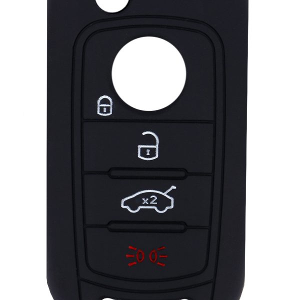 Θήκη κλειδιού για αυτοκίνητα Fiat 1006-06, εύκαμπτη, μαύρη