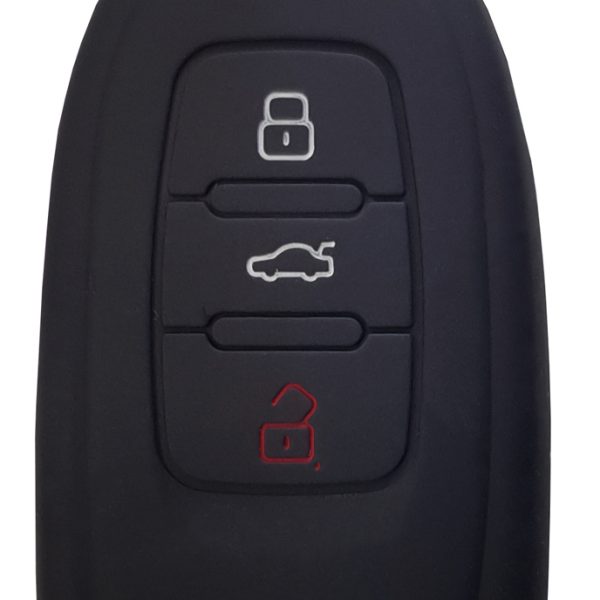 Θήκη κλειδιού για αυτοκίνητα Audi 1009-02, εύκαμπτη, μαύρη