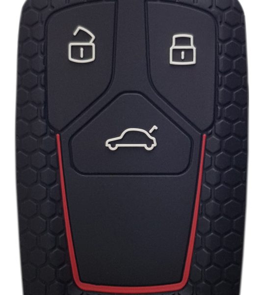Θήκη κλειδιού για αυτοκίνητα Audi 2008-02, εύκαμπτη, μαύρη