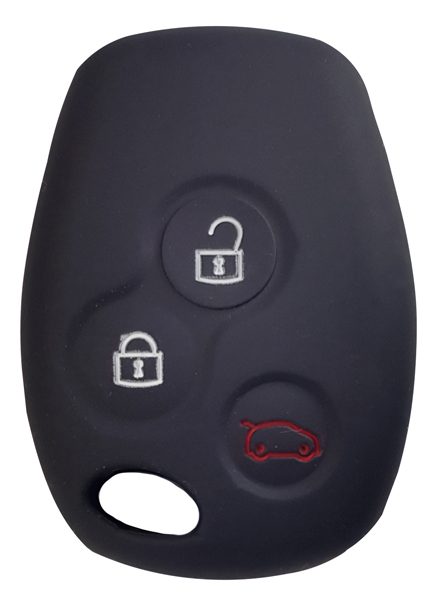 Θήκη κλειδιού για αυτοκίνητα Renault 1010-03, εύκαμπτη, μαύρη