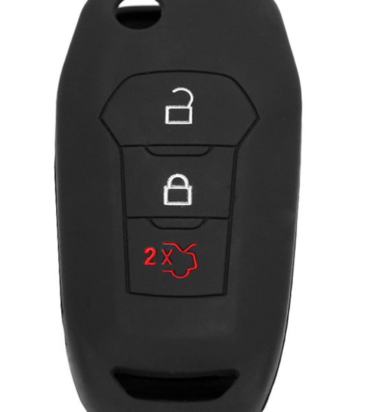 Θήκη κλειδιού για αυτοκίνητα Ford 1011-07, εύκαμπτη, μαύρη