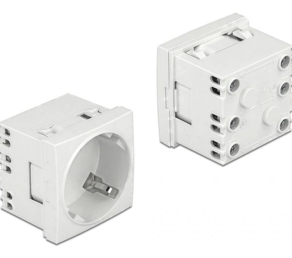 DELOCK module πρίζας ρεύματος Easy 45 81324, 45°, 45x45mm, 10τμχ