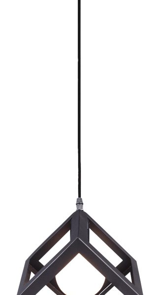 POWERTECH φωτιστικό οροφής HLL-0011, E27, 16x16x16cm, μεταλλικό, μαύρο