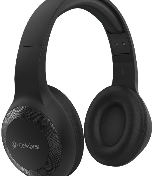 CELEBRAT headphones με μικρόφωνο A23-ΒΚ, bluetooth, 40mm, μαύρο