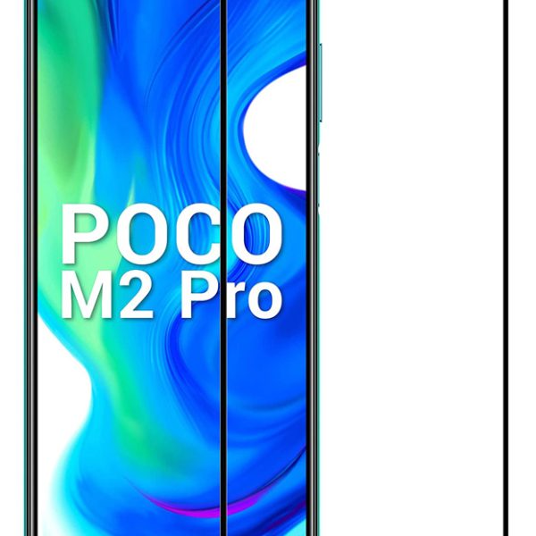 POWERTECH Tempered Glass 5D, full glue, Xiaomi Poco M2 Pro 2020, μαύρο