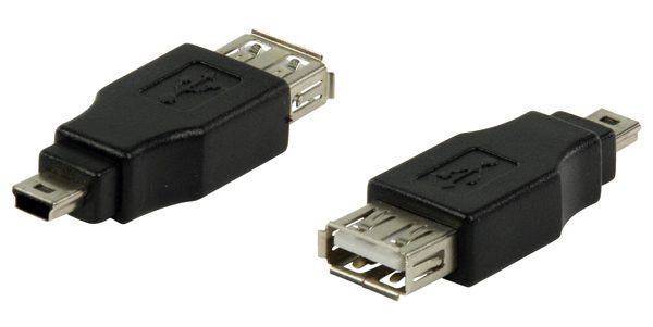 POWERTECH αντάπτορας USB σε USB Mini CAB-U141, μαύρος