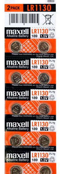 MAXELL αλκαλικές μπαταρίες LR1130, 1.5V, 10τμχ