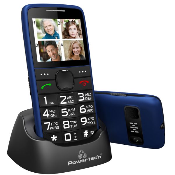 POWERTECH Κινητό Τηλέφωνο Sentry Eco PTM-24, SOS Call, με φακό, μπλε