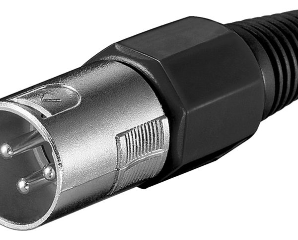 POWERTECH βύσμα μικρόφωνου XLR CAB-V034, 3 Pin, μαύρο