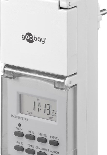 GOOBAY ψηφιακός χρονοδιακόπτης ρεύματος 51301, IP44, λευκός