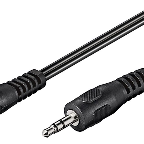 GOOBAY καλώδιο ήχου 3.5mm 50449, 3 pin stereo, 2.5m, μαύρο