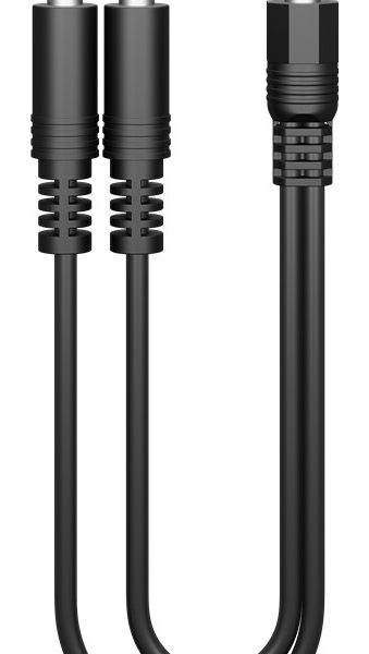 GOOBAY καλώδιο ήχου 3.5mm 50464, αρσενικό σε 2x θηλυκά, 0.2m, μαύρο