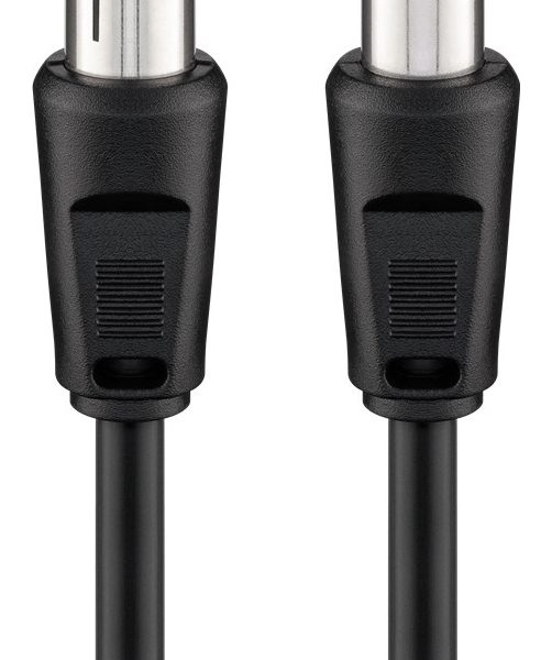 GOOBAY καλώδιο κεραίας αρσενικό σε θηλυκό 11563, <70dB, CCS, 7.5m, μαύρο