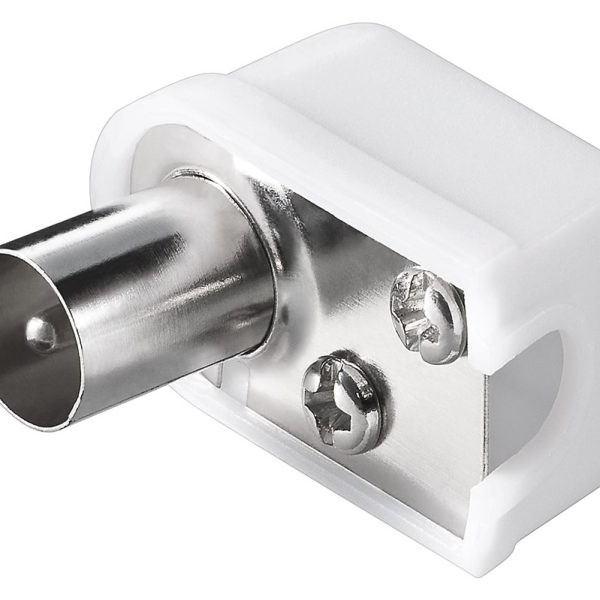 GOOBAY βύσμα coaxial 11502, γωνιακό, αρσενικό, λευκό, 10τμχ