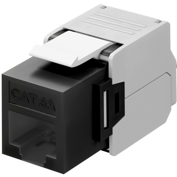 GOOBAY Keystone module RJ45 CAT 6A 90692, UTP, μαύρο