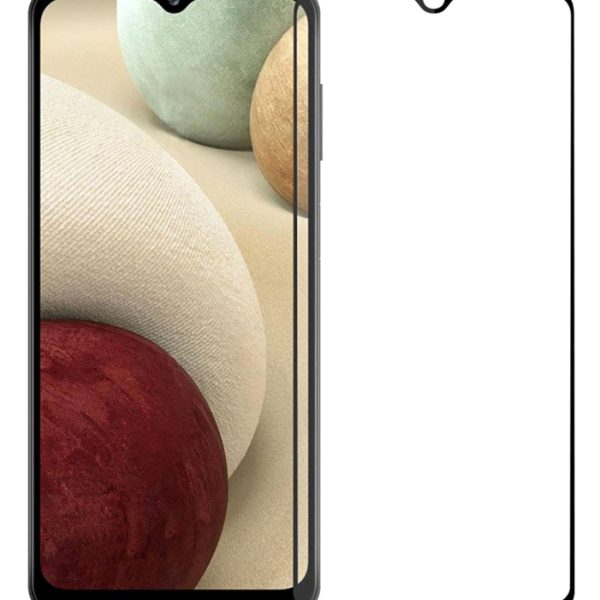 POWERTECH tempered glass 5D, full glue, Samsung A12 2021, μαύρο