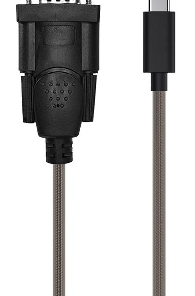 CABLETIME καλώδιο USB-C σε RS232 UCRS232, 28AWG, 1m, διάφανες-μαύρο