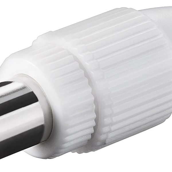 GOOBAY βύσμα coaxial 11500, αρσενικό, λευκό, 10τμχ