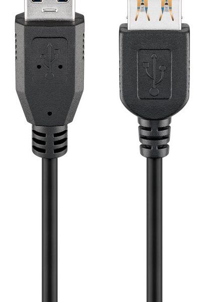 GOOBAY καλώδιο USB 3.0 σε USB (F) 95726, copper, 5m, μαύρο