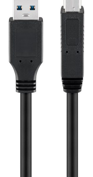 GOOBAY καλώδιο USB 3.0 SuperSpeed σε USB Type B 96119, 5m, μαύρο