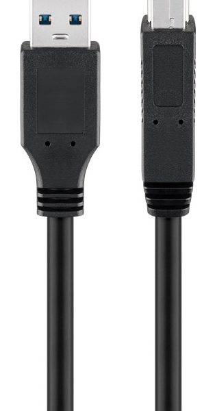 GOOBAY καλώδιο USB 3.0 SuperSpeed σε USB Type B 93654, 3m, μαύρο