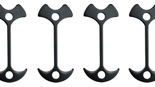 POWERTECH πασαλάκια σκηνής για ξύλινο δάπεδο TOOL-0071, μαύρο, 4τμχ