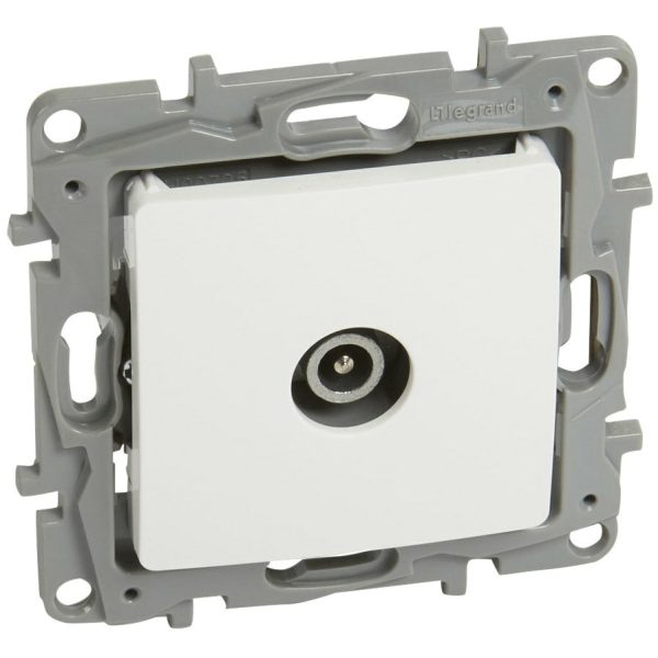 LEGRAND πρίζα κεραίας 764555, αρσενική, 10dB, λευκή