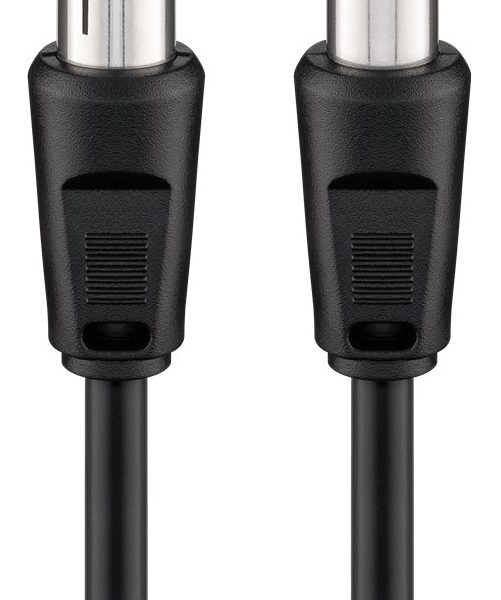 GOOBAY καλώδιο κεραίας αρσενικό σε θηλυκό 11722, <70dB, CCS, 2.5m, μαύρο