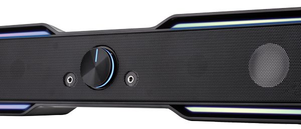POWERTECH gaming soundbar PT-974, 10W RMS, Bluetooth, 3.5mm, RGB, μαύρο