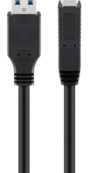 GOOBAY καλώδιο USB 3.0 93655, 5 Gbit/s, 1.8m, μαύρο