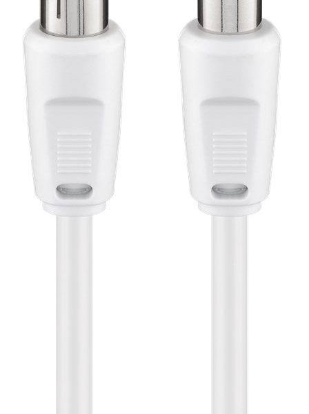 GOOBAY καλώδιο κεραίας αρσενικό σε θηλυκό 11511, 70dB, 2.5m, λευκό
