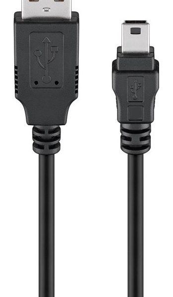 GOOBAY καλώδιο USB σε USB Mini 50768, copper, 480Mbps, 5V, 3m, μαύρο