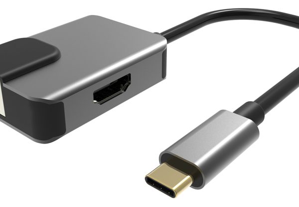 POWERTECH docking station PTH-053, 3 θυρών, USB-C, 65W PD, 4K, γκρι