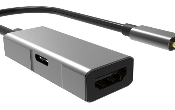POWERTECH αντάπτορας USB-C σε HDMI PTH-055, 65W PD, 4K, γκρι