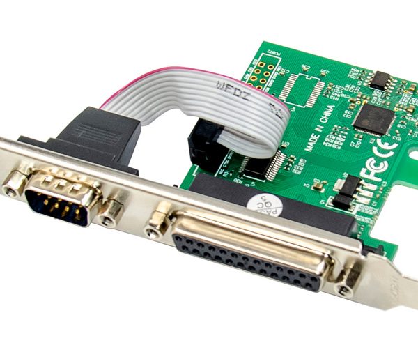 POWERTECH κάρτα επέκτασης PCIe σε serial + parallel ST329, AS99100