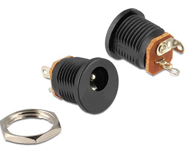 DELOCK βύσμα τροφοδοσίας DC 2.1 x 5.5mm 65503, μαύρο