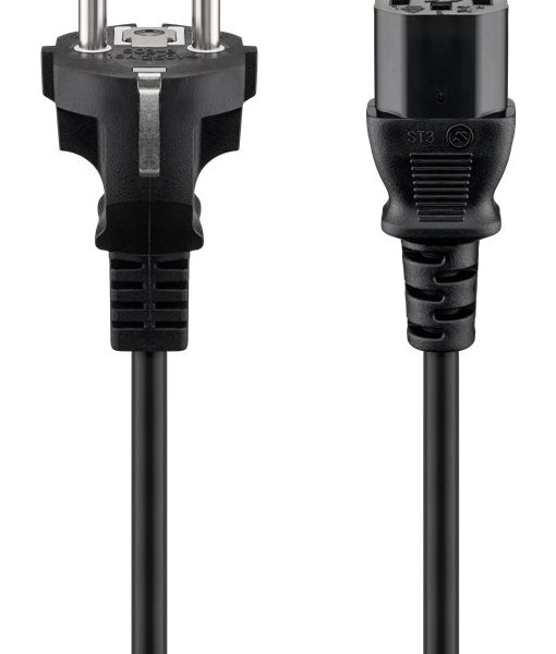 GOOBAY καλώδιο τροφοδοσίας 96036, 1mm², 3m, μαύρο