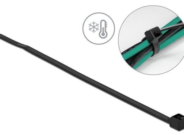 DELOCK Δεματικά καλωδίων 19187, 150x3.6mm, μαύρα, 100τμχ