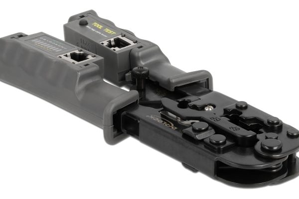 DELOCK εργαλείο πτύχωσης με απογυμνωτή & tester 90510, 8P/6P/4P